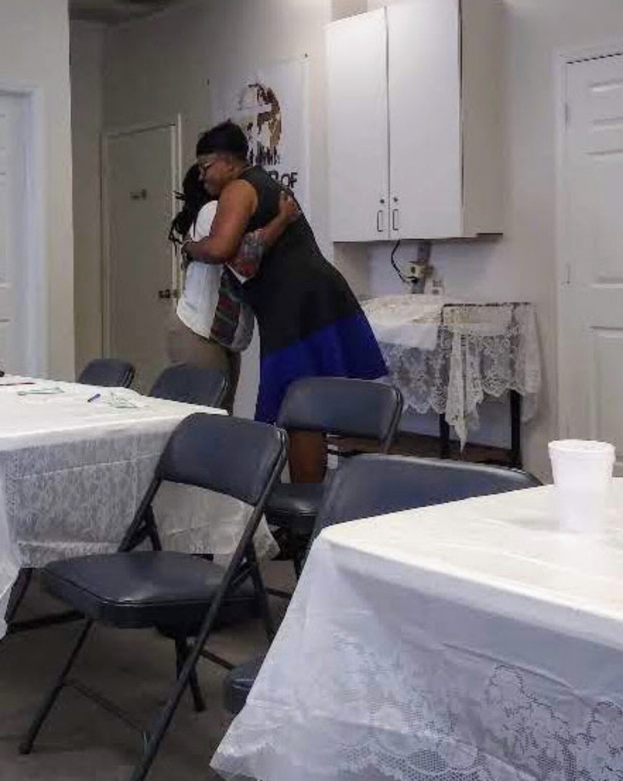 A supportive embrace at a Break the Silence gathering in Lehigh Acres in April 2019
